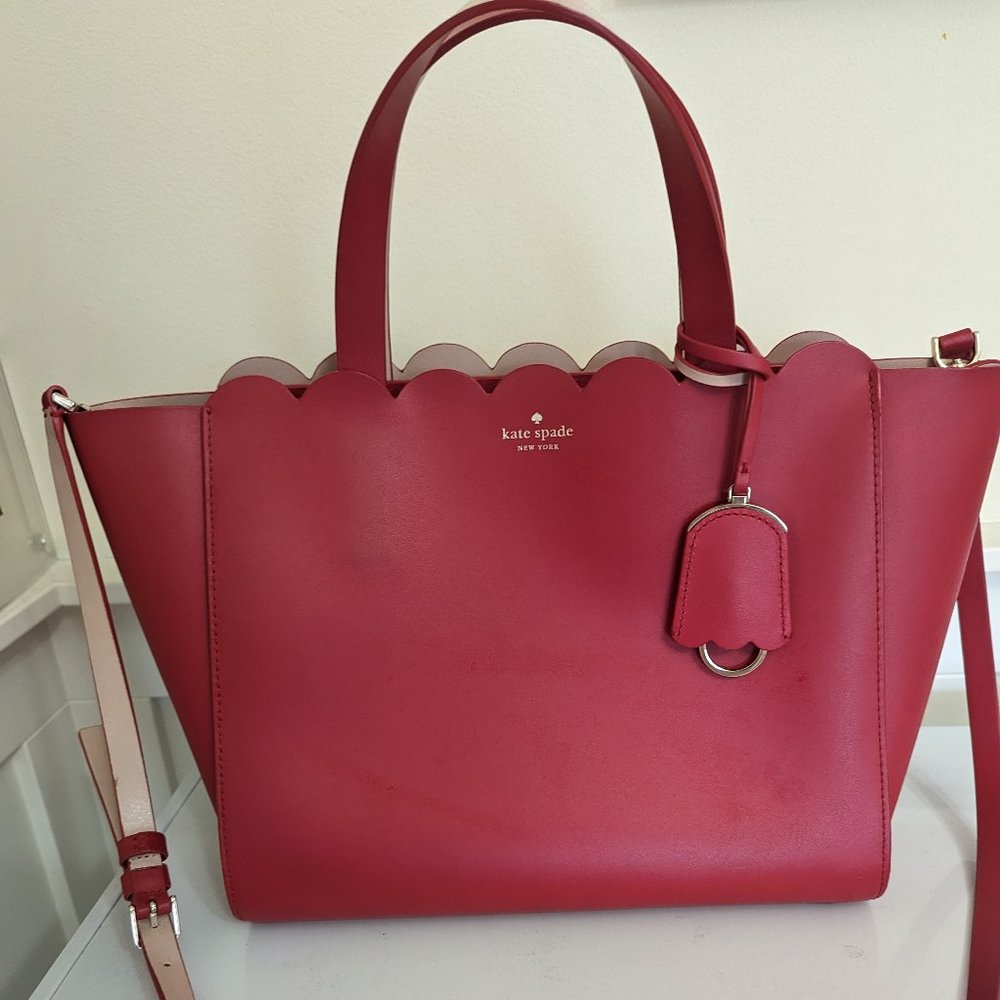 Kate Spade New York Mina Magnolia Street Red bag tote handbag - used